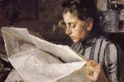 Anders Zorn Emma Zorn reading oil on canvas